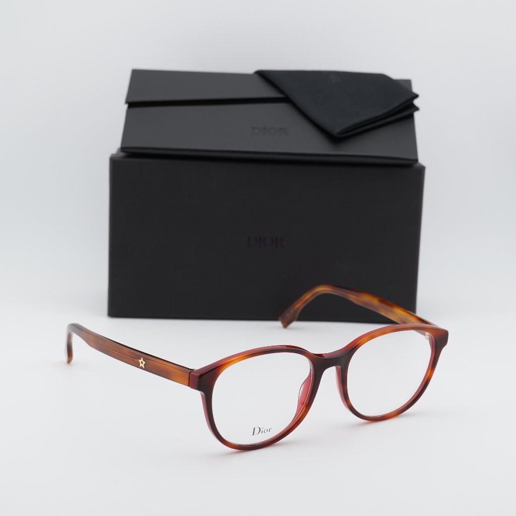 Dior Dioretoile1 065t 00 Square Eyeglasses 53mm - Havana Burgundy